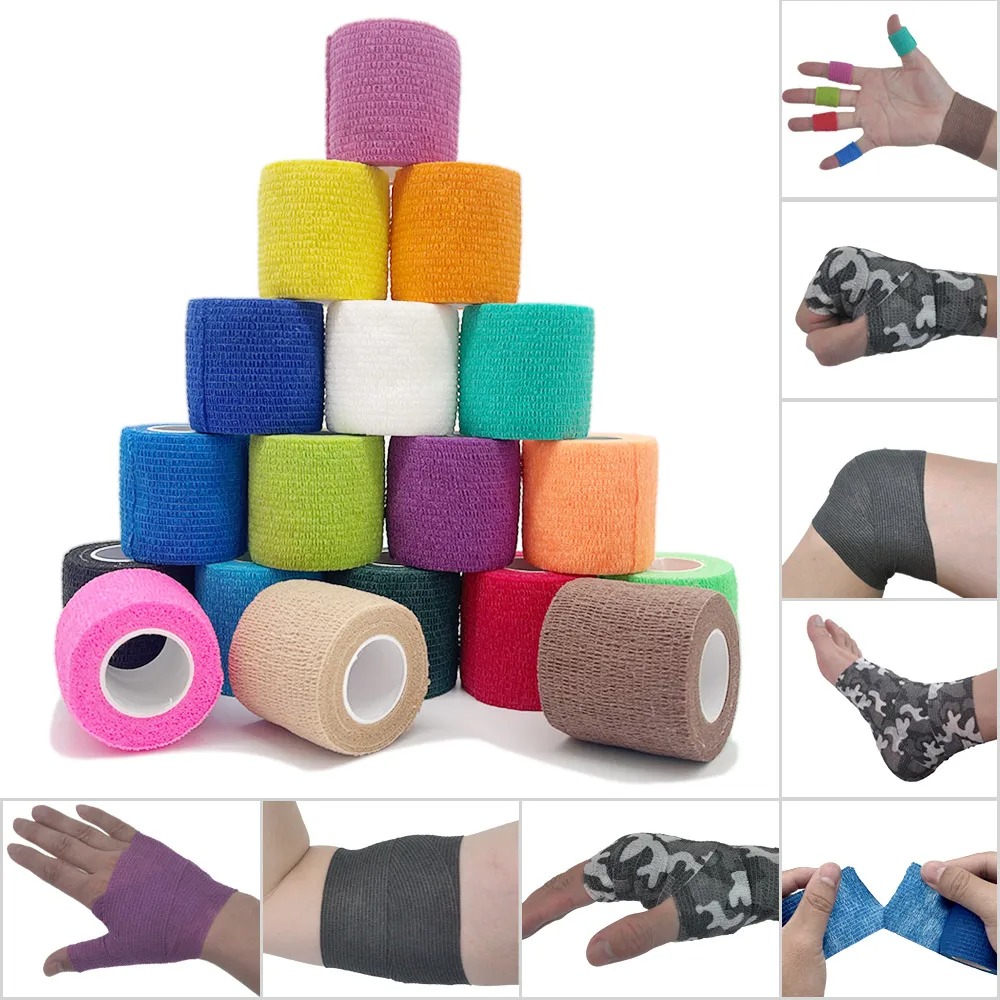 Finger Tape Athletic - Fita Atlético colorido Envoltório, auto-adesivo, bandagem