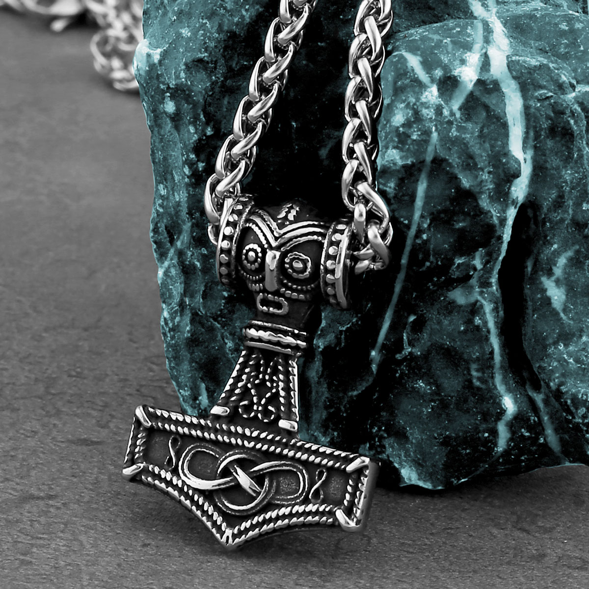 Moda viking âncora mjolnir col - Battle Rope Anchor avaliação e preço